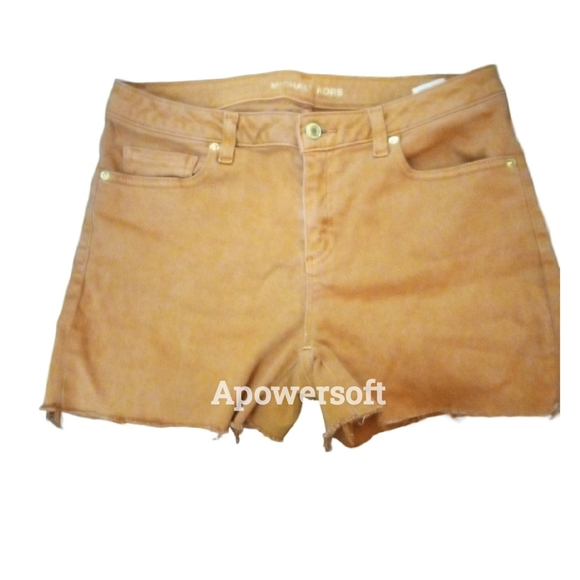 Michael Kors Pants - Michael Kors Shorts - Orange -  Size 6 - Cut off shorts Women's